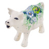 Polish Pottery Cow Figurine 6&quot; Into Spring