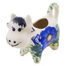 Polish Pottery Cow Shaped Creamer 2 oz Brilliant Butterfly Popp UNIKAT