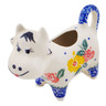 Polish Pottery Cow Shaped Creamer 2 oz Hibiscus Haven