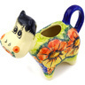 Polish Pottery Cow Shaped Creamer 5 oz Mystical Garden UNIKAT