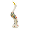Polish Pottery Crane Figurine 9&quot; Autumn Wind UNIKAT