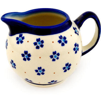 Polish Pottery Creamer 10 oz Daisy Field