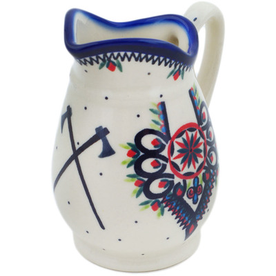 Polish Pottery Creamer 10 oz Parzenica UNIKAT