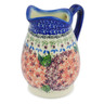 Polish Pottery Creamer 10 oz Royal Flowerbox UNIKAT