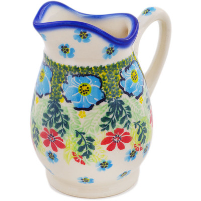 Polish Pottery Creamer 10 oz Tunnel Vision UNIKAT