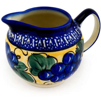 Polish Pottery Creamer 10 oz Tuscan Grapes