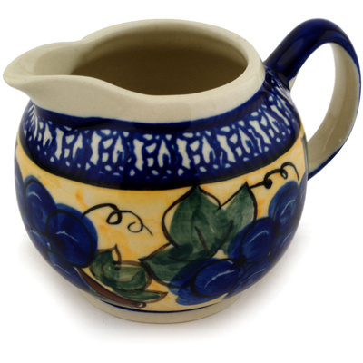 Polish Pottery Creamer 10 oz Tuscan Grapes