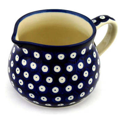 Polish Pottery Creamer 12 oz Blue Eyes