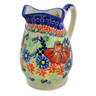 Polish Pottery Creamer 12 oz Bold Poppies UNIKAT