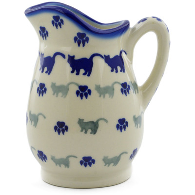 Polish Pottery Creamer 12 oz Boo Boo Kitty Paws