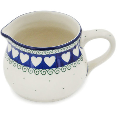 Polish Pottery Creamer 12 oz Light Hearted