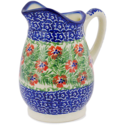 Polish Pottery Creamer 12 oz Midsummer Bloom