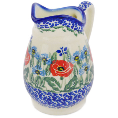 Polish Pottery Creamer 12 oz Open Fields