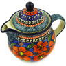 Polish Pottery Creamer 12 oz Poppies UNIKAT
