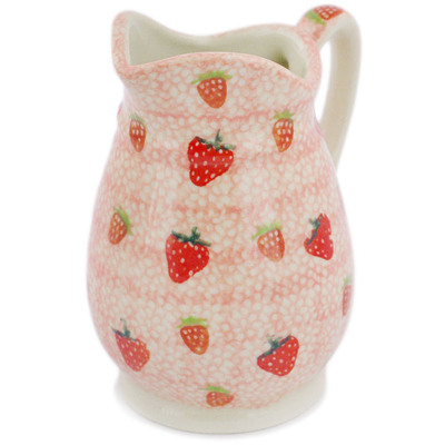 Polish Pottery Creamer 12 oz Scrumptious Strawberries