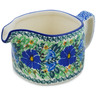 Polish Pottery Creamer 13 oz Wind Blown Blue Bells UNIKAT