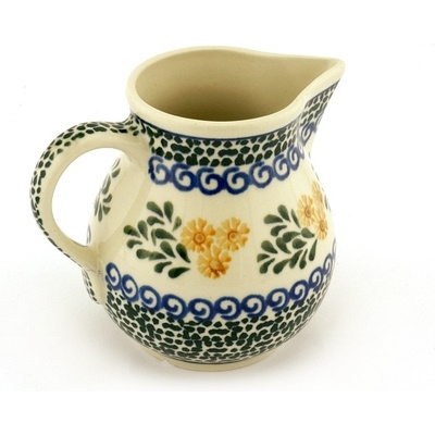 Polish Pottery Creamer 16 oz Summer Day