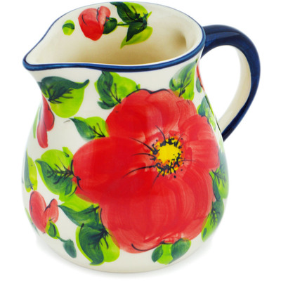 Polish Pottery Creamer 18 oz Spring's Bloom UNIKAT