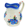 Polish Pottery Creamer 3 oz Blue Bunches UNIKAT