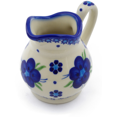 Polish Pottery Creamer 4 oz Bleu-belle Fleur