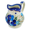 Polish Pottery Creamer 4 oz Blue Pansy