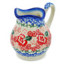 Polish Pottery Creamer 4 oz Fluctuating Pansy&#039;s