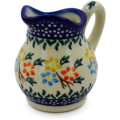 Polish Pottery Creamer 4 oz Spring Flower Ring