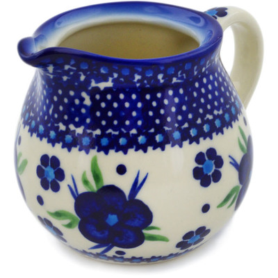 Polish Pottery Creamer 6 oz Bleu-belle Fleur