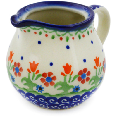 Polish Pottery Creamer 6 oz Spring Flowers