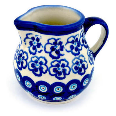 Polish Pottery Creamer 7 oz Aloha Blue