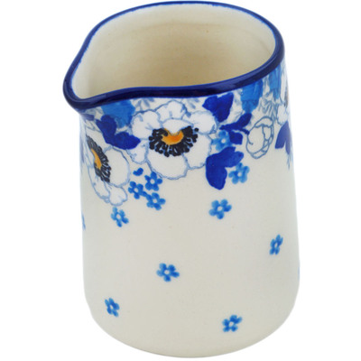 Polish Pottery Creamer 7 oz Blue Spring
