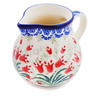 Polish Pottery Creamer 7 oz Crimson Bells