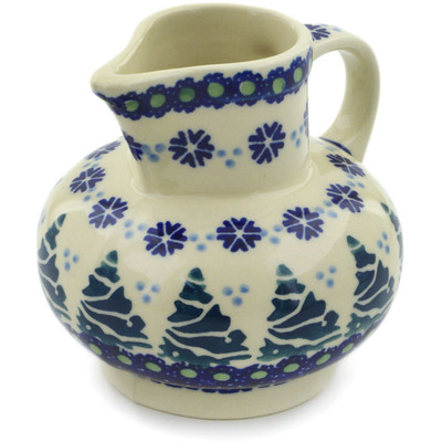 Polish Pottery Creamer 7 oz Falling Snowflakes