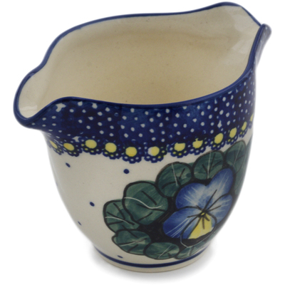 Polish Pottery Creamer 7 oz Flower In The Grass UNIKAT