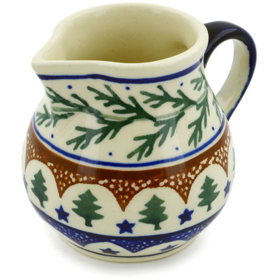 Polish Pottery Creamer 7 oz Pine Boughs