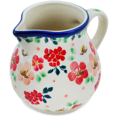 Polish Pottery Creamer 7 oz Pink Divinity UNIKAT