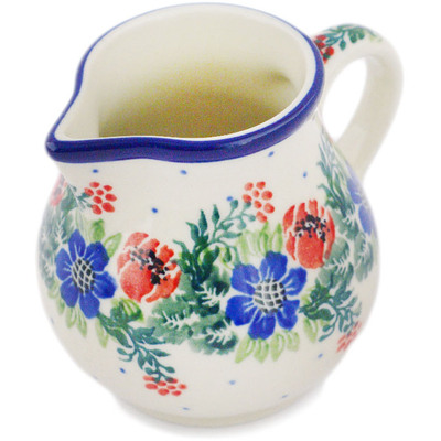 Polish Pottery Creamer 7 oz Polish Wreath