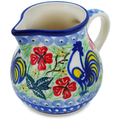 Polish Pottery Creamer 7 oz Rise And Shine UNIKAT