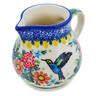 Polish Pottery Creamer 7 oz Solo Hummingbird UNIKAT