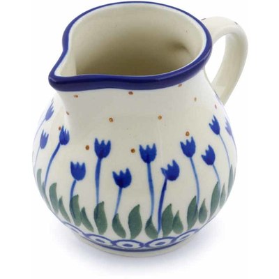 Polish Pottery Creamer 7 oz Water Tulip