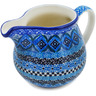 Polish Pottery Creamer 8 oz Blue Kaleidoscope UNIKAT