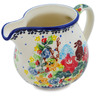 Polish Pottery Creamer 8 oz Chocolate Bunny UNIKAT