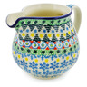 Polish Pottery Creamer 8 oz Christmas Forest UNIKAT