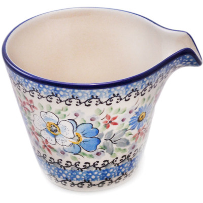 Polish Pottery Creamer 8 oz Flower Crown UNIKAT