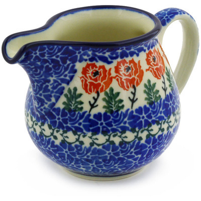 Polish Pottery Creamer 8 oz Fragrant Peony