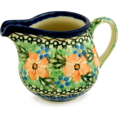 Polish Pottery Creamer 8 oz Hawaiian Shores UNIKAT