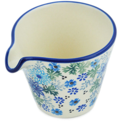 Polish Pottery Creamer 8 oz Soft Starry Flowers UNIKAT