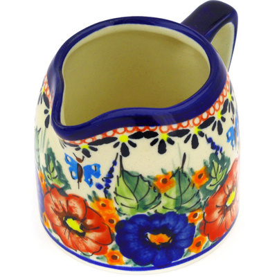 Polish Pottery Creamer 8 oz Spring Splendor UNIKAT