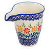 Polish Pottery Creamer 9 oz Wave Of Flowers