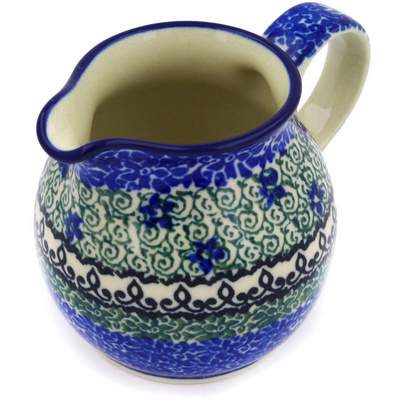 Polish Pottery Creamer Small Blue Ambrosia